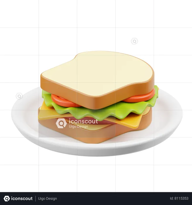 Sandwich  3D Icon