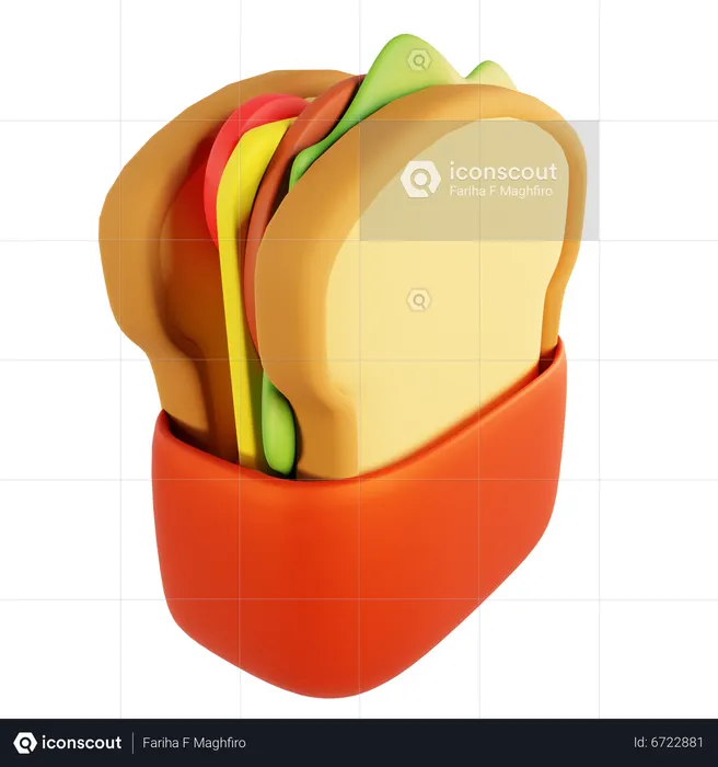 Sandwich  3D Icon
