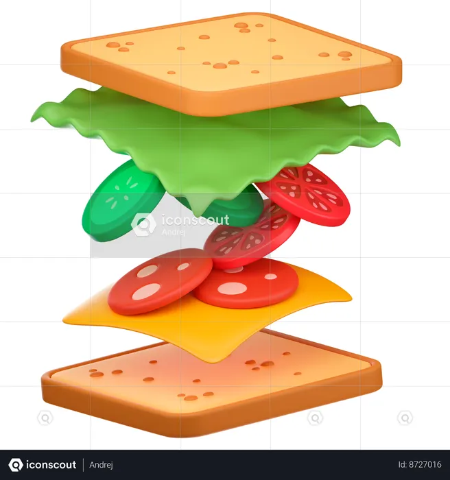 Sandwich  3D Icon