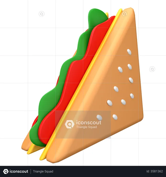 Sandwich  3D Illustration