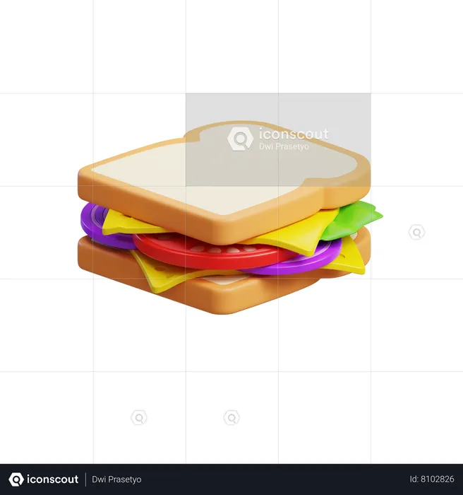 Sándwich  3D Icon