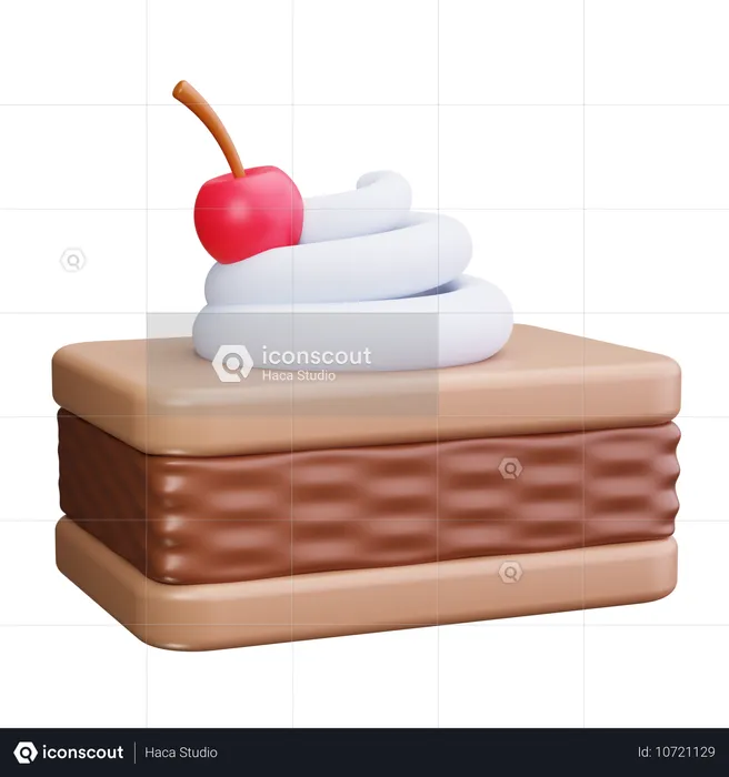 Sándwich de helado  3D Icon