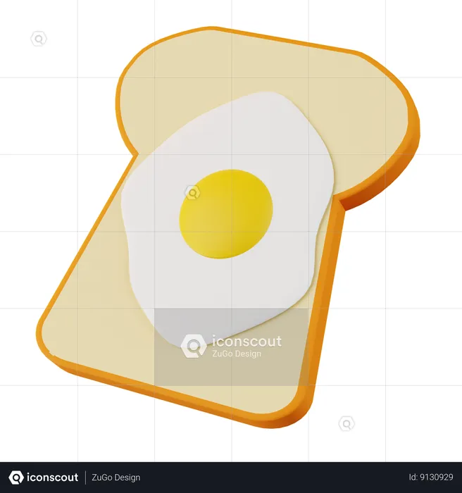 Sandwich de huevo  3D Icon