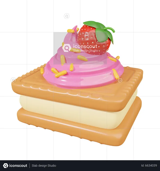 Sandwich à la crème glacée  3D Icon