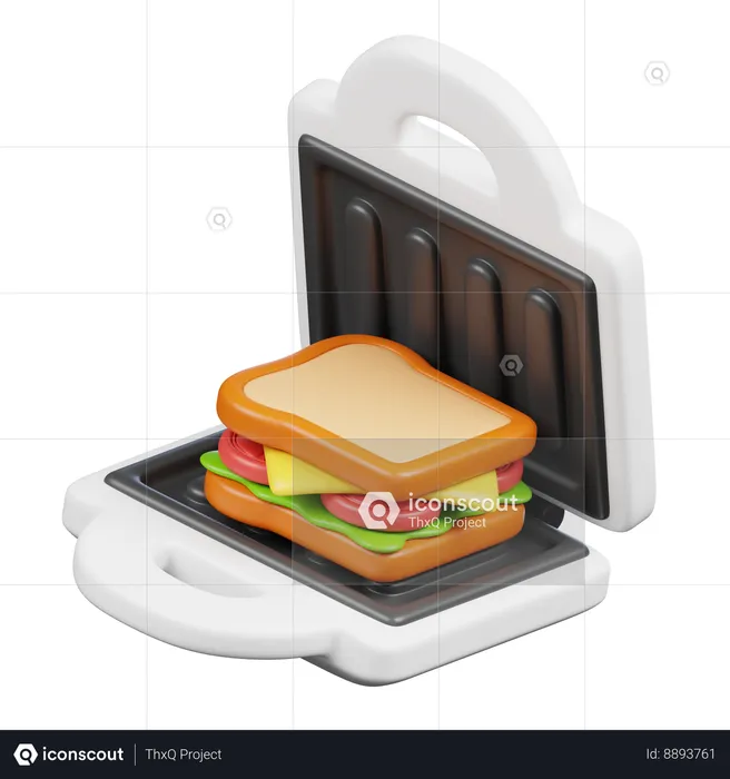 Sandwich Grill  3D Icon