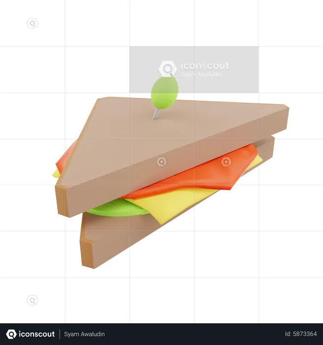 Sándwich de verduras  3D Icon