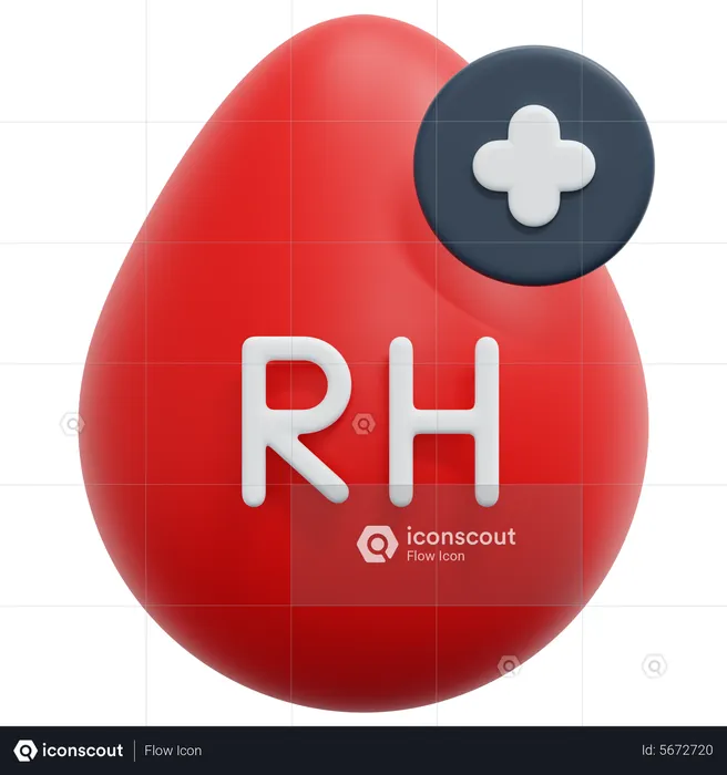 Sangue rh positivo  3D Icon