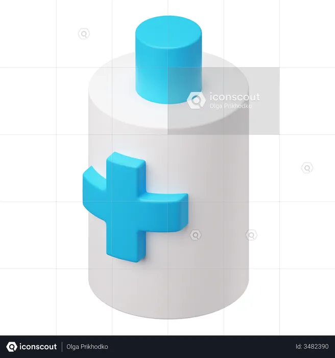 Sanitizer Bottle  3D Icon