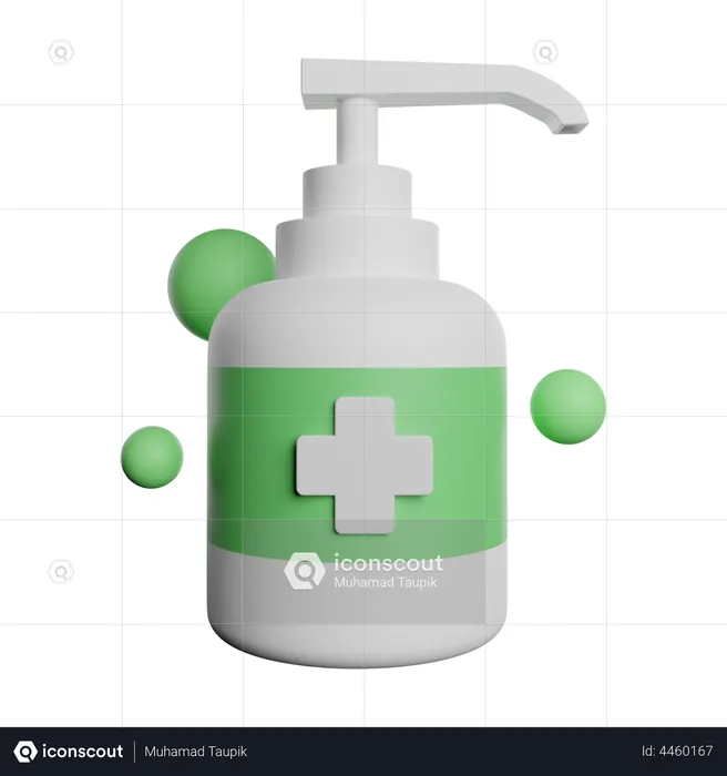 Sanitizer bottle  3D Illustration