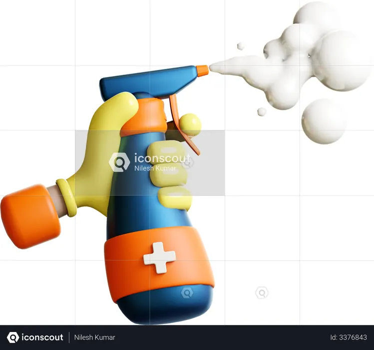 Sanitizer spray  3D Illustration