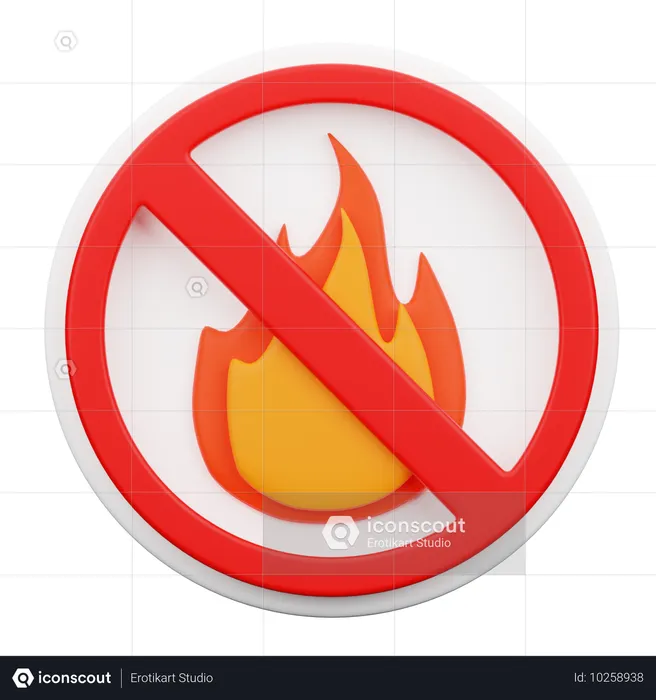 Pas de feu  3D Icon