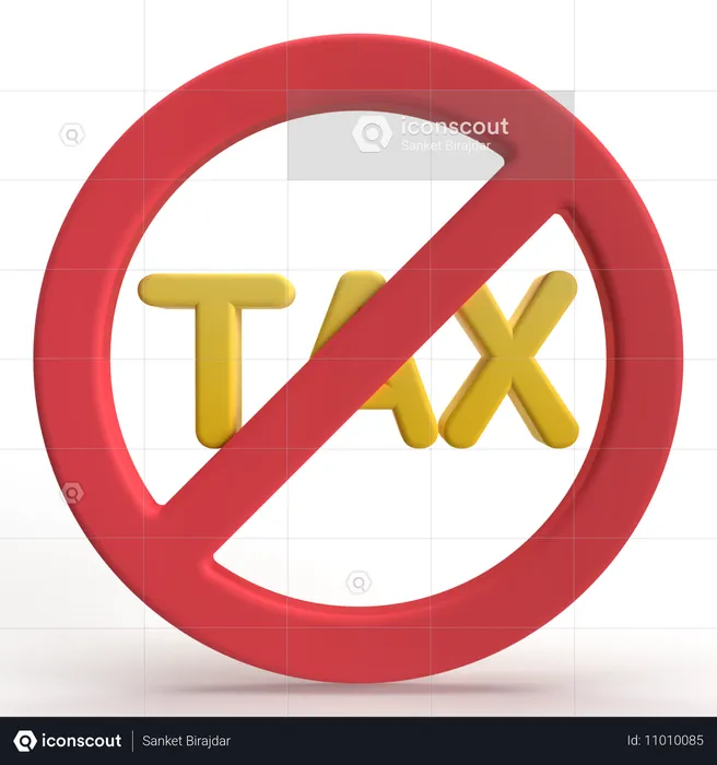 Pas de taxes  3D Icon