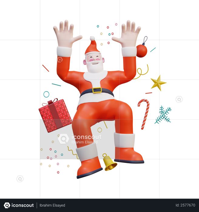Santa 3D Illustration