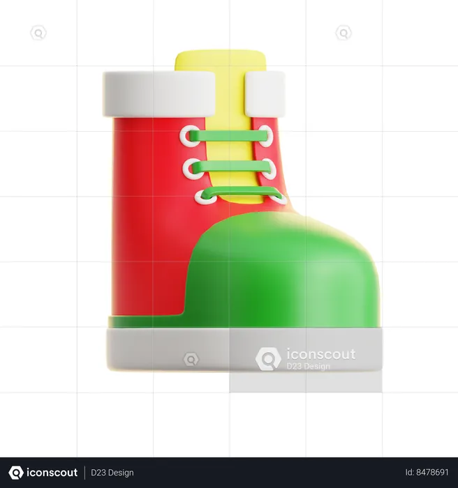 Santa Boot  3D Icon