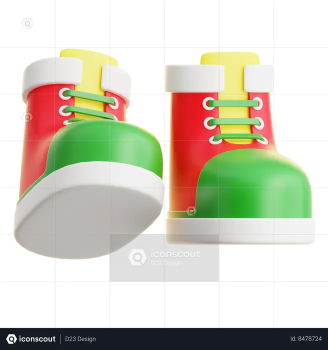 Bota de Papai Noel  3D Icon