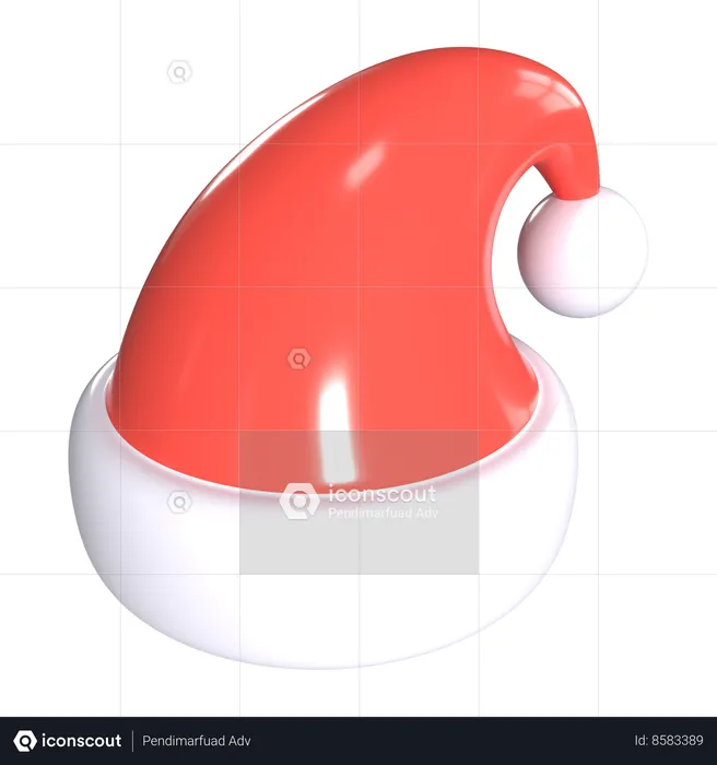 Santa Cap  3D Icon