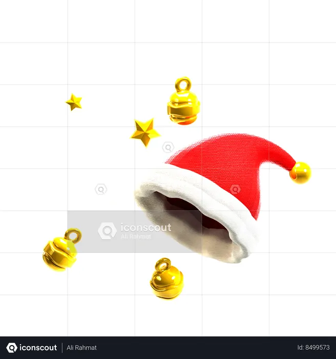 Santa Cap  3D Icon