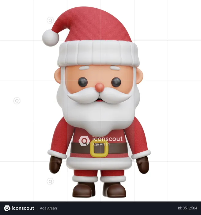 Santa Claus  3D Icon