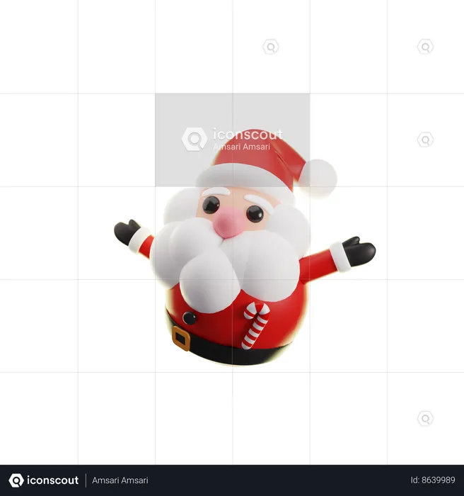 Santa Claus  3D Icon