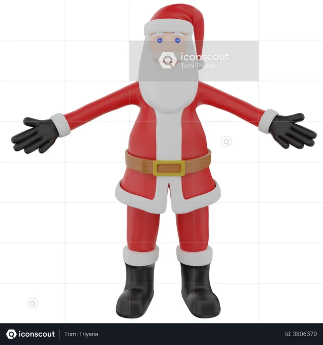 Santa claus celebrate Christmas  3D Illustration