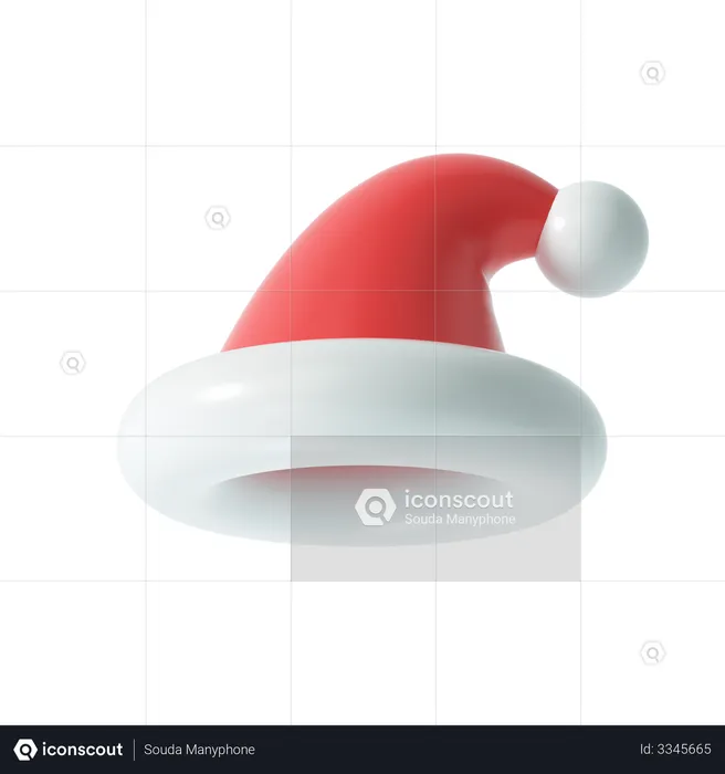 Santa claus hat  3D Illustration