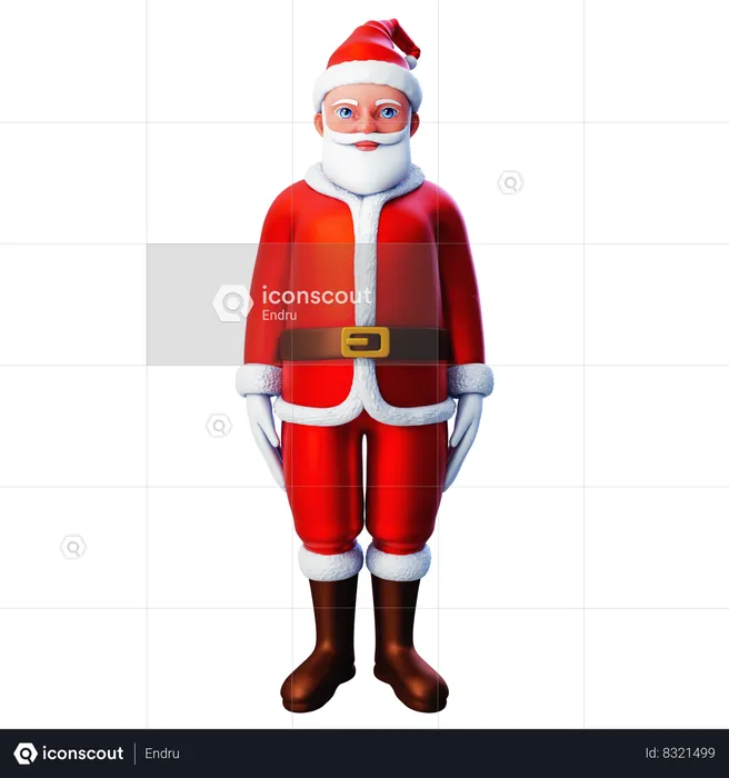 Santa Claus Showing No Gesture  3D Illustration