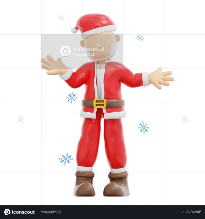 Santa Claus Wasnt Me Pose  3D Illustration