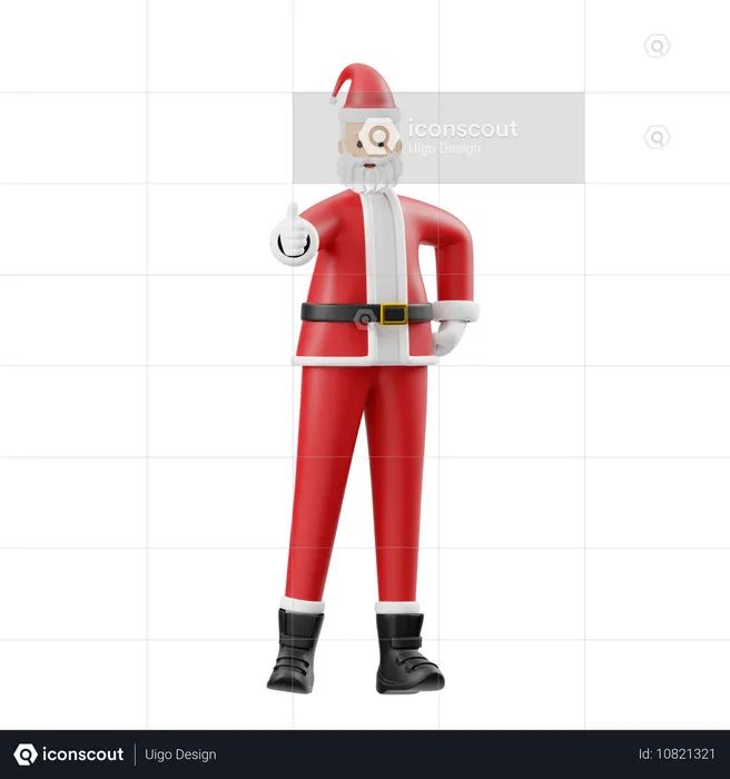 Santa Gives A Thumbs Up  3D Illustration