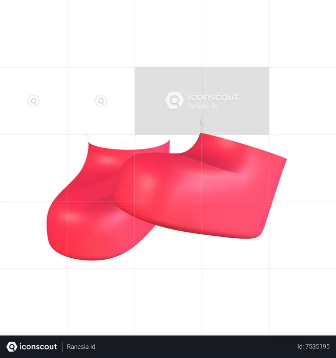 Santa Shoes  3D Icon