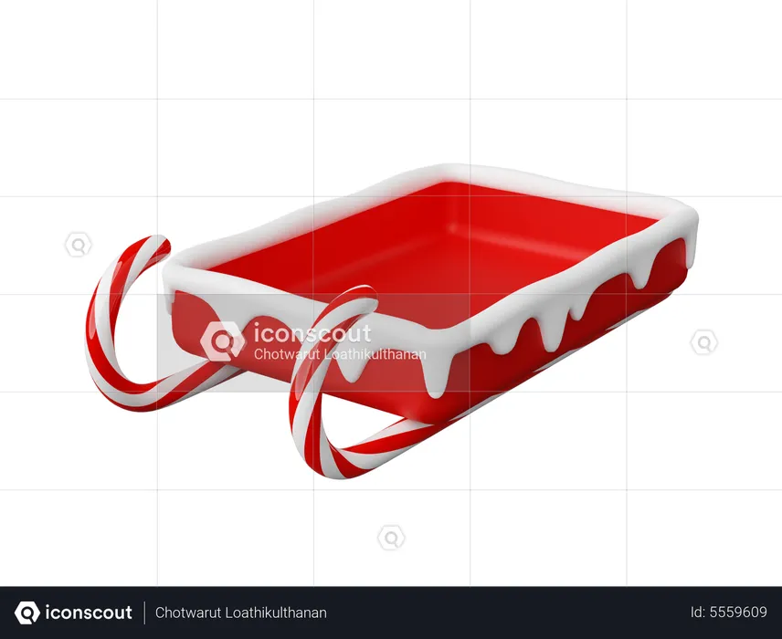 Santa Sledge  3D Icon