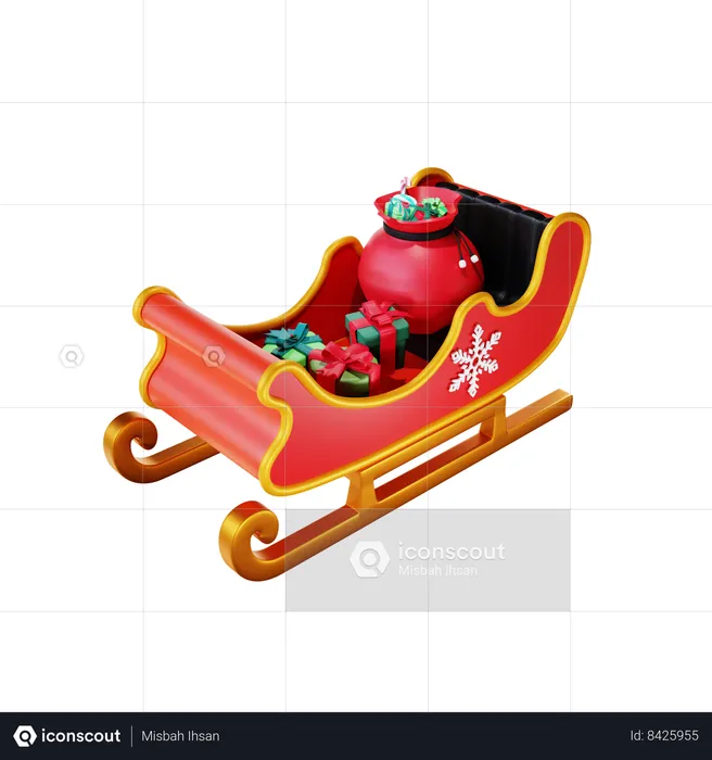 Santa Sleight  3D Icon
