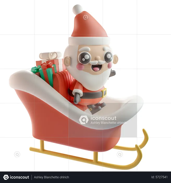 Trenó do Papai Noel  3D Icon