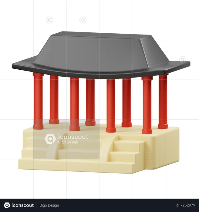 Santuário de Jongmyo  3D Icon