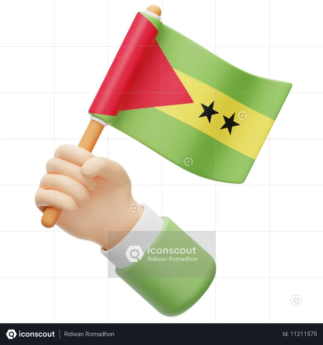 Sao Tome And Principe Flag Flag 3D Icon