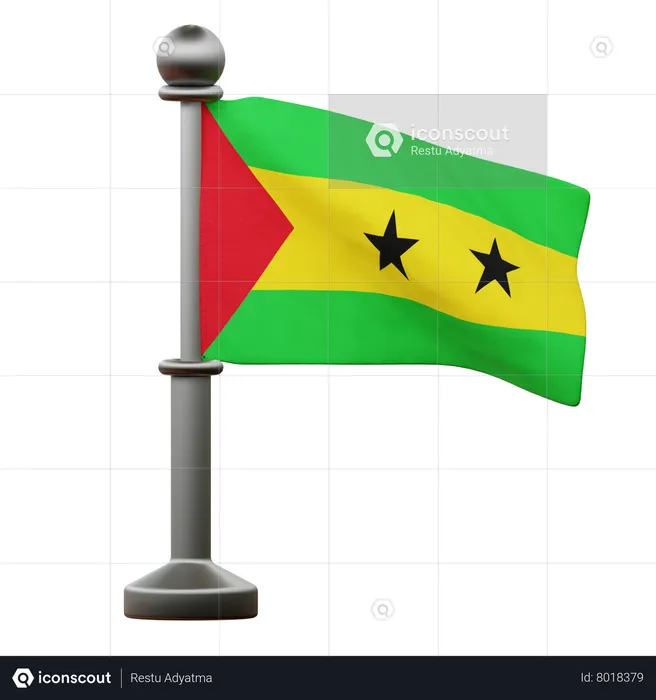 Sao Tome And Principe Flag Flag 3D Icon