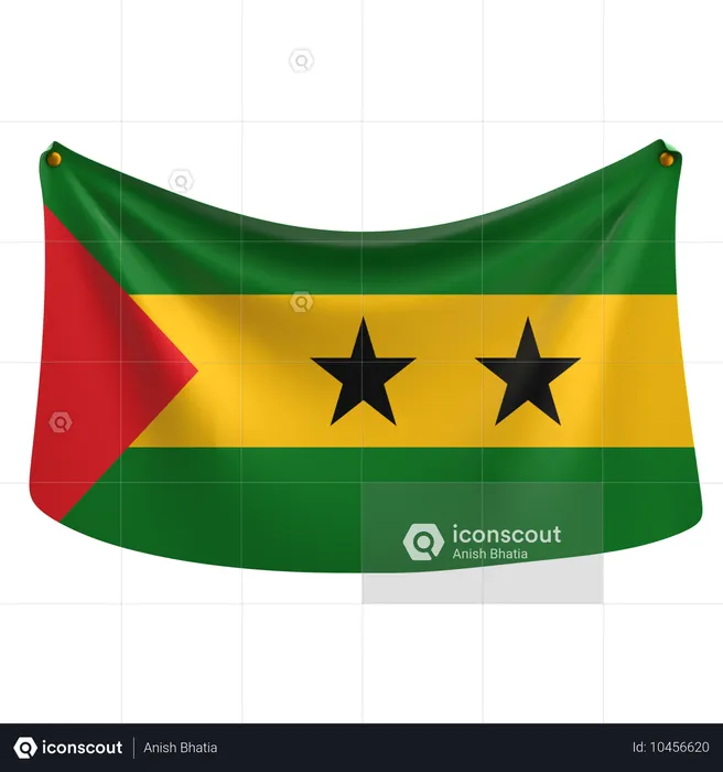 Sao Tomé et Principe Flag 3D Icon