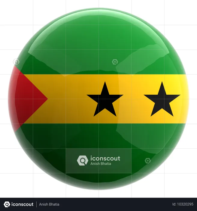 São Tomé und Príncipe Flag 3D Icon