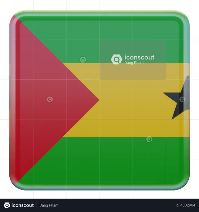 Flagge von Sao Tome und Principe Flag 3D Flag