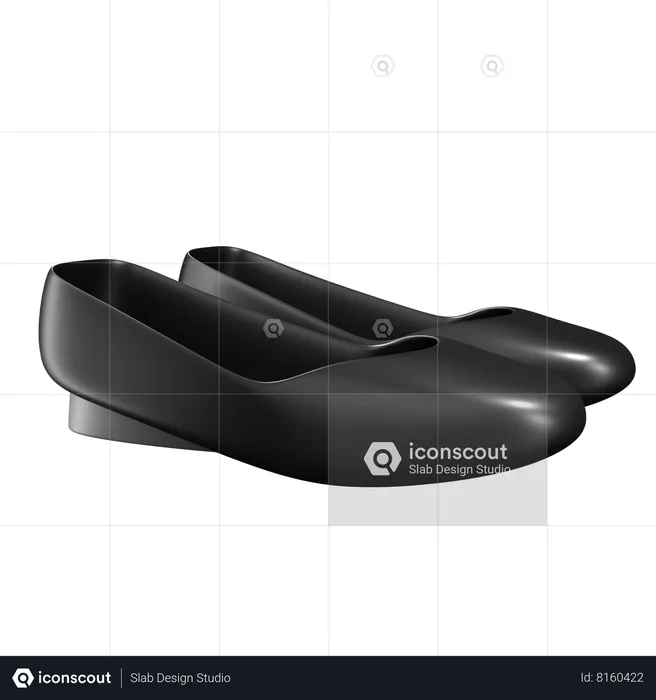 Sapatos rasos  3D Icon