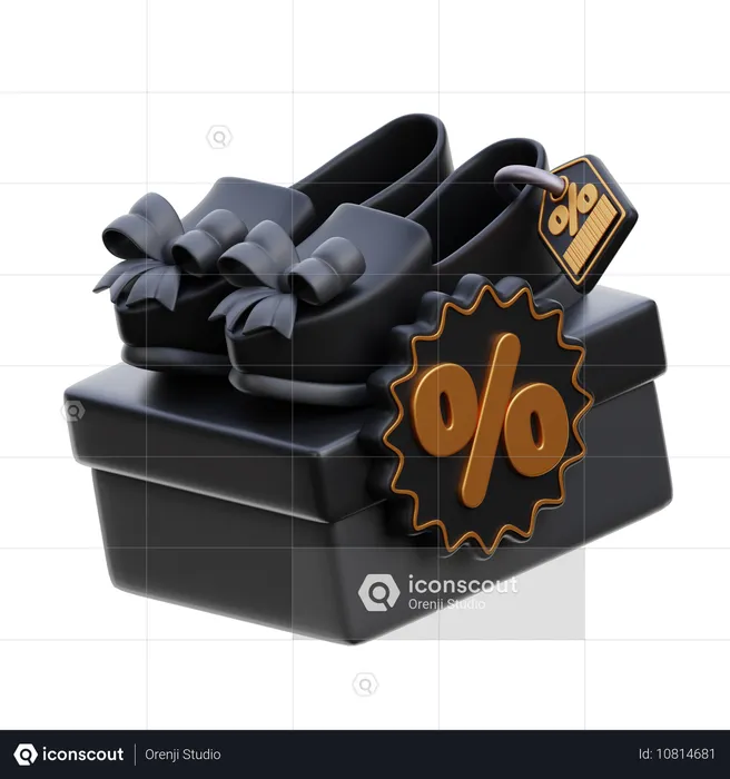 Venda de sapatos baixos  3D Icon