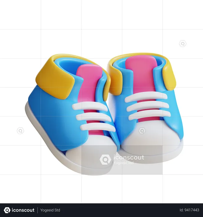 Sapatos de bebê  3D Icon