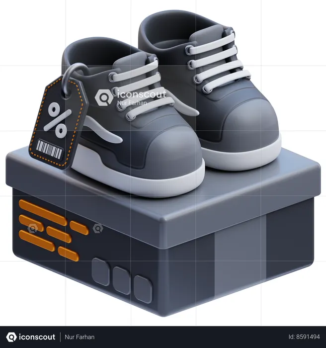 Desconto em sapatos  3D Icon