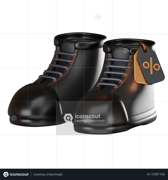 Desconto em sapatos  3D Icon