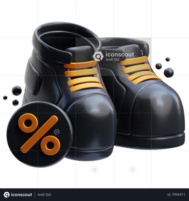 Desconto em sapatos  3D Icon