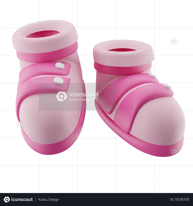 Lindos sapatos de bebê  3D Icon