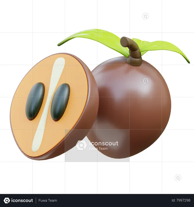 Sapodilla  3D Icon