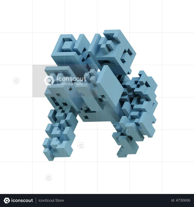 Sapphire Cell Fracture  3D Icon