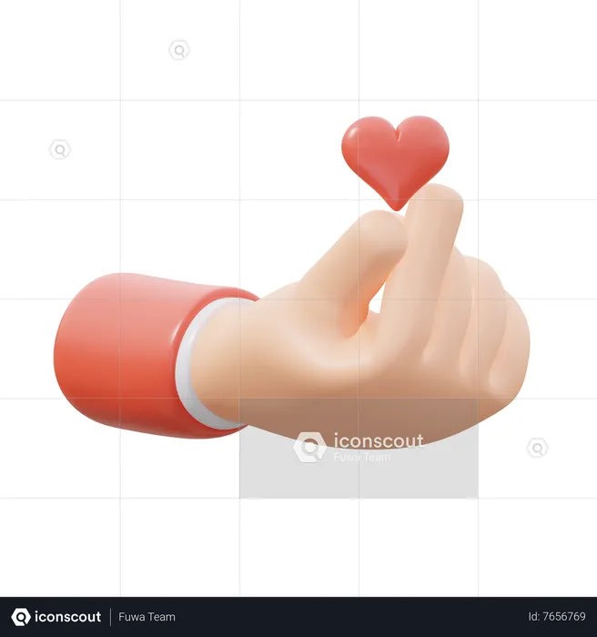 Saranghae-Geste  3D Icon