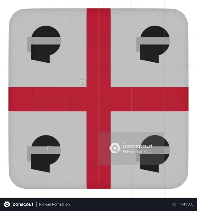 サルデーニャ Flag 3D Icon