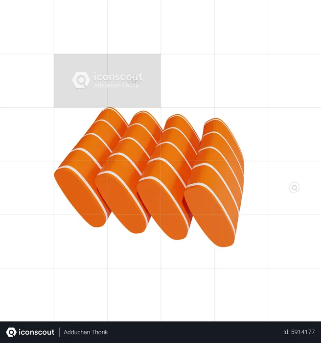 Sashimi de salmón  3D Icon